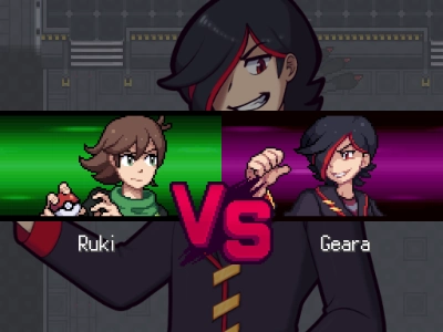 An image of Geara, surprised I dodged his Pokemon's Sucker Punches.'