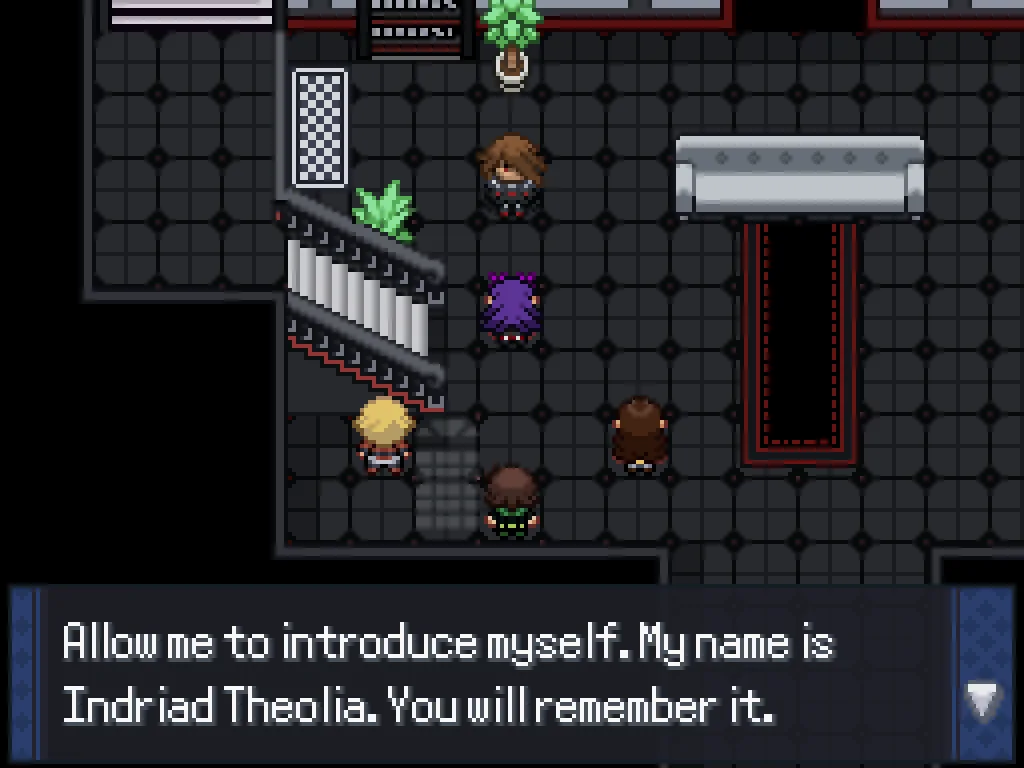 An image of Indriad Theolia introducing himself. He says we'll remember his name.