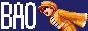 A button with an image of Bao from the King of Fighters leaning forward. On his right, there's his name in all-caps pixel text.